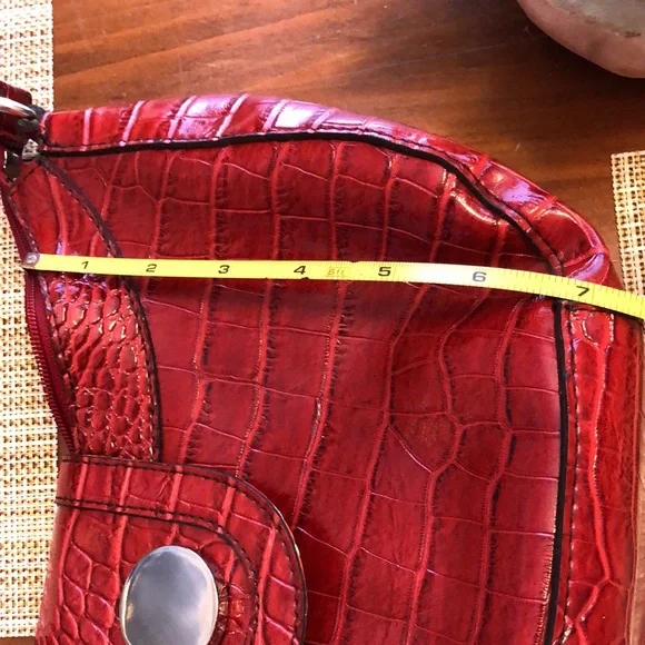 Emilie M. Red Handbag, EUC - Picture 3 of 9
